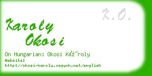 karoly okosi business card